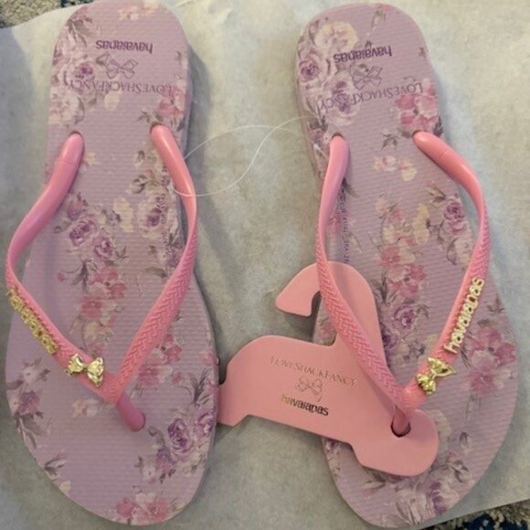 NEW NWT LOVESHACKFANCY x HAVAIANAS SANDALS SIZE 9/10 - Picture 2 of 4